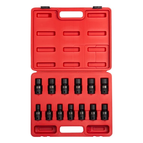 Sunex 1/2" Drive, Universal Impact Socket Set, Metric Socket 2665